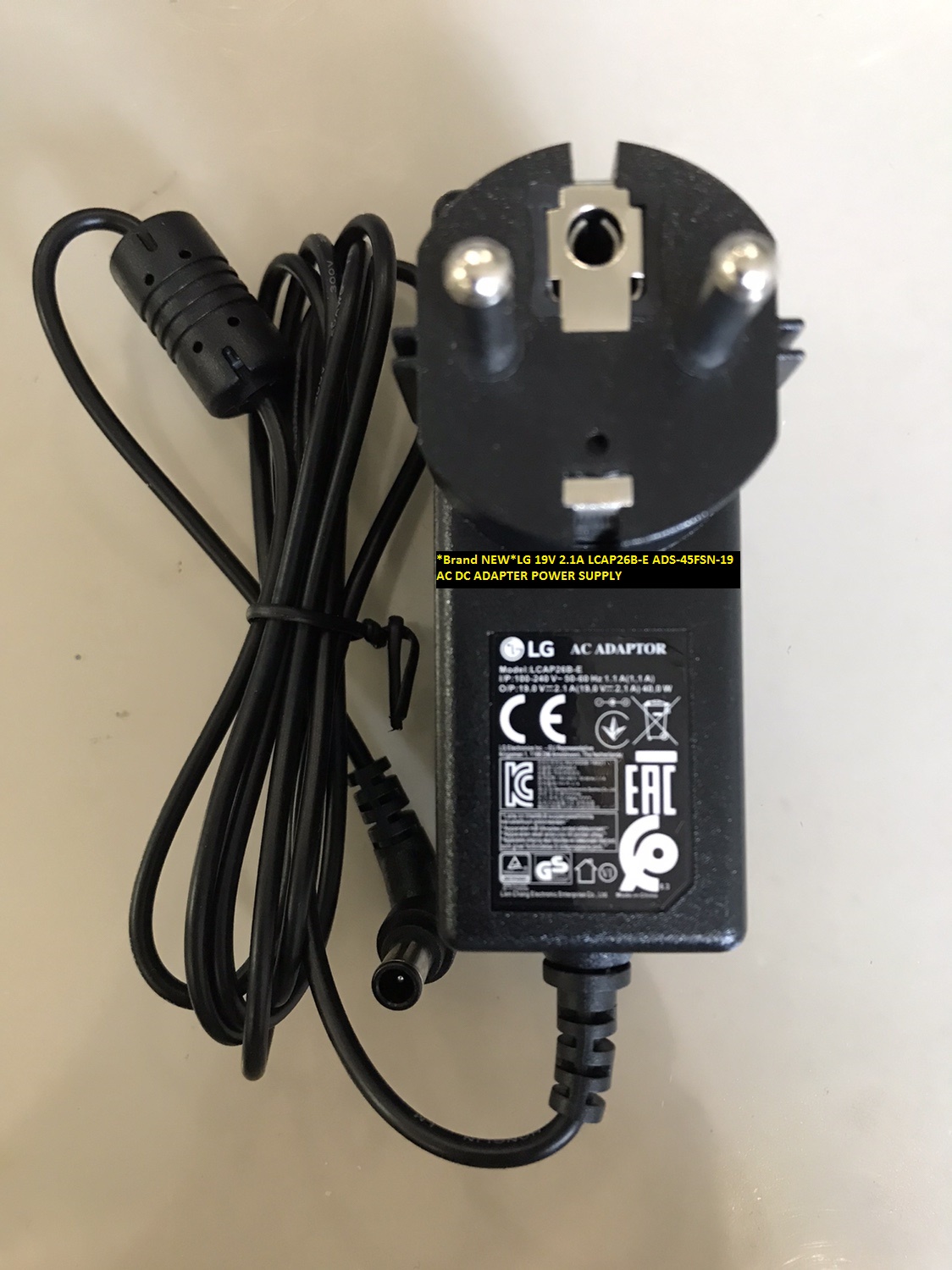 *Brand NEW*LG 19V 2.1A AC DC ADAPTER AC100-240V LCAP26B-E ADS-45FSN-19 POWER SUPPLY